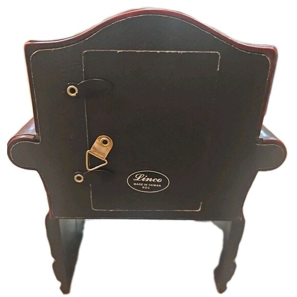 VTG Linco Designs Chair Photo Picture Frame In Brown/ Red - Picture 5 of 6